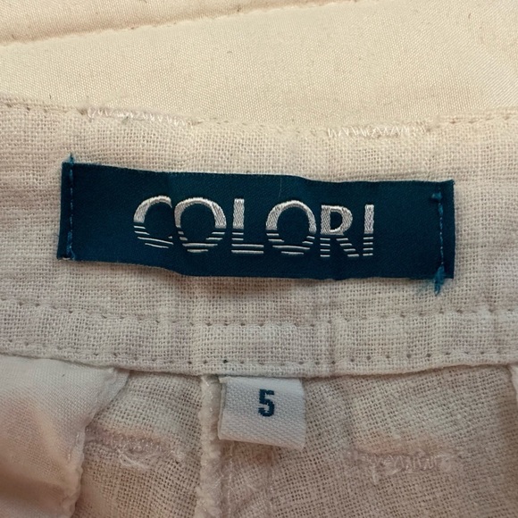 Colori White Linen Blend Cargo Pants Size 5 - Picture 7 of 8